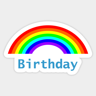 Birthday Rainbow Sticker